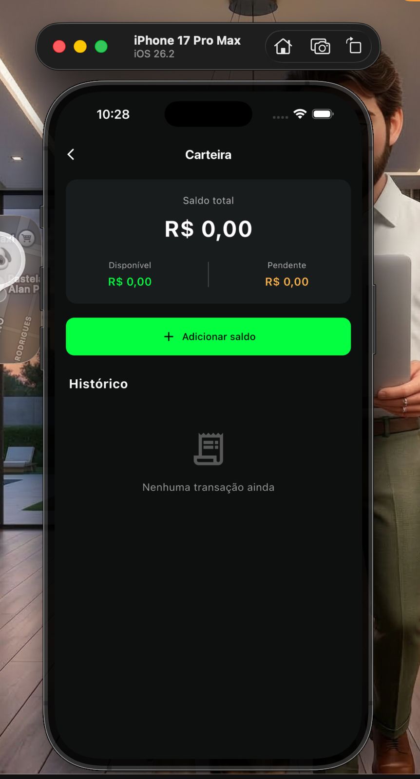 Carteira digital no app iSoccer